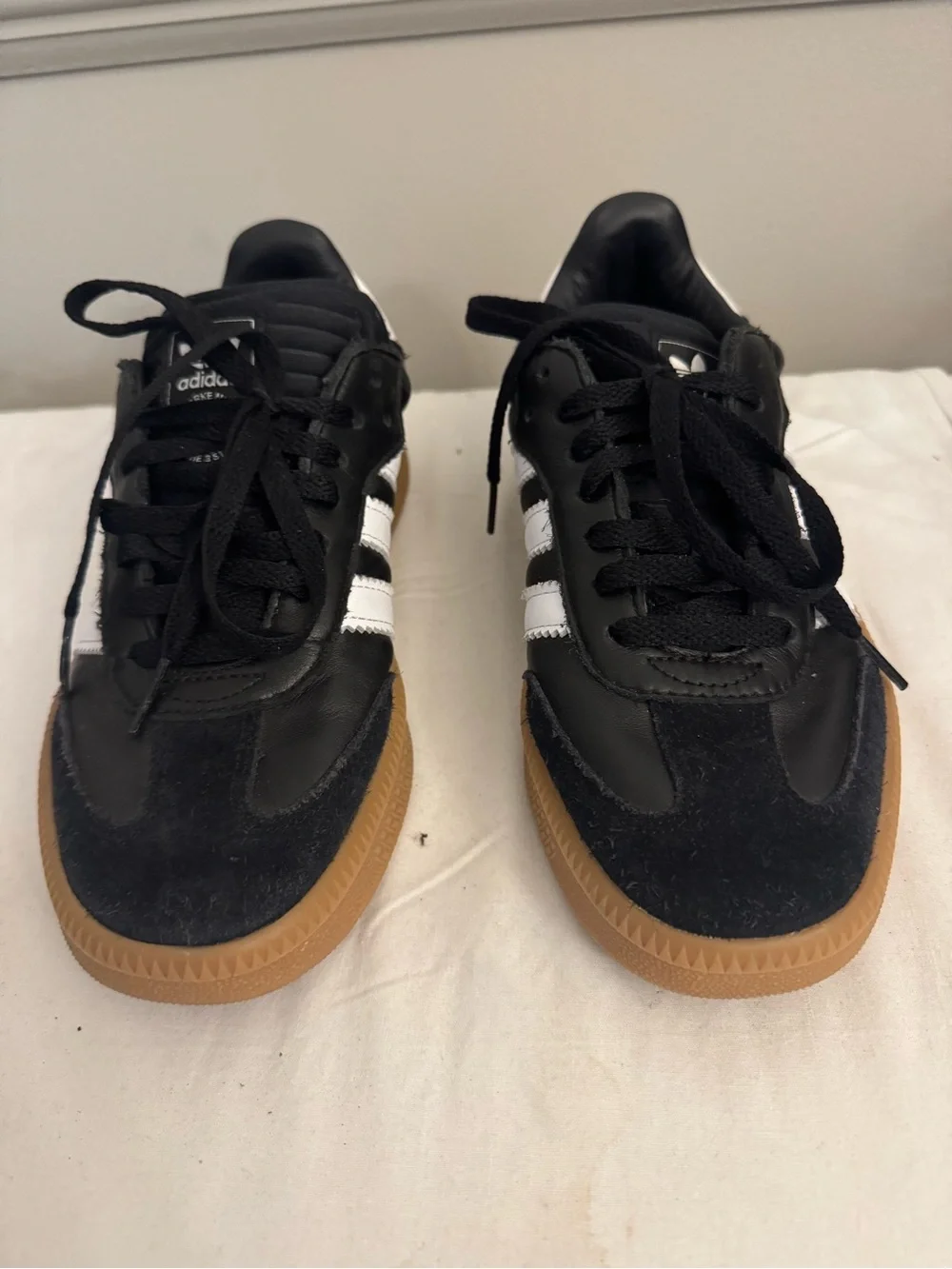 Adidas Samba XLG Black & White Sneakers with Gum Outsole Size 6